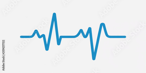 Tableau sur toile Medical cardiogram monitoring heart rate with an ekg pulse line graph displaying