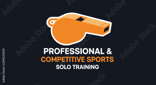 Professional Sports Coaching and Training Program, Using Iconic Whistle Illustrations
