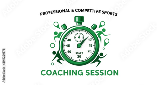 Professional Sports Coaching Session Timing And Precision Represented Through A Clock