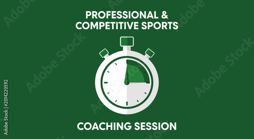 Professional Sports Coaching Session Timing And Progress Visualization Concept