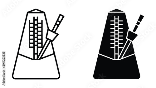 Tableau sur toile Metronome with two beaters in different styles