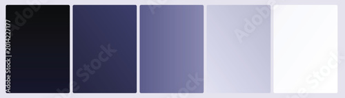 Photos Set of five luxe silver gradient cards in jet black charcoal slate pewter lavend