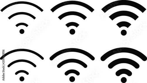 Photos WiFi Signal Strength Icon Set