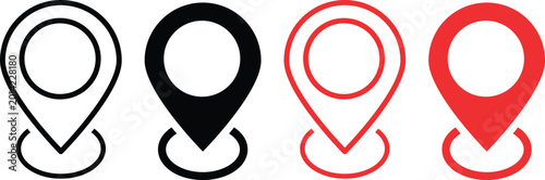 Foto Location pin icon set