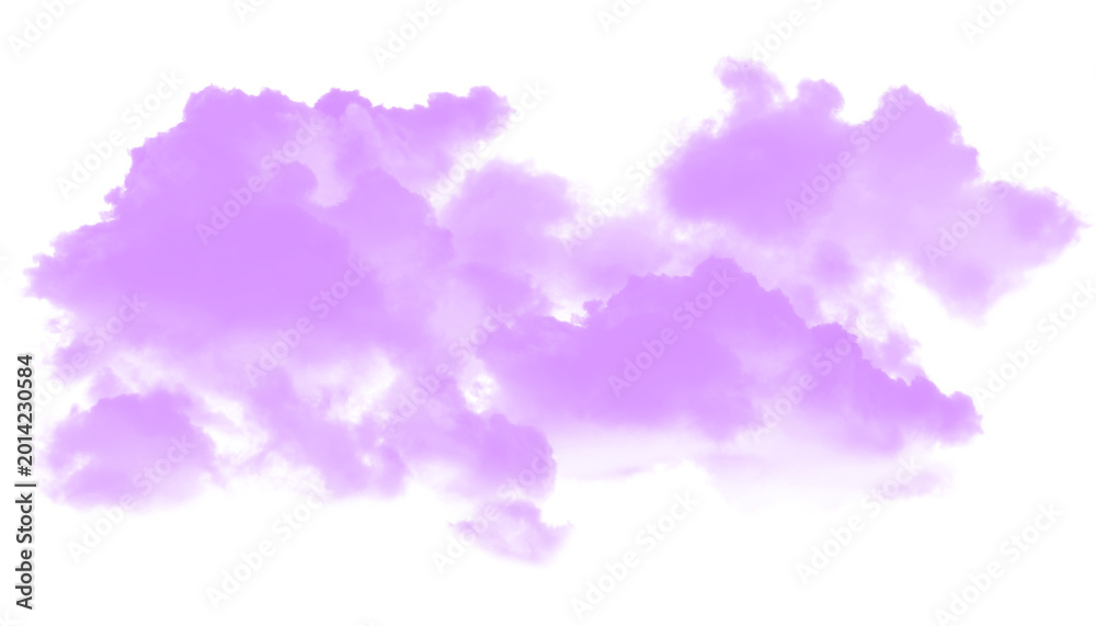 Fototapeta premium soft purple glowing cloud smoke overlay isolated on transparent background png for abstract digital artwork