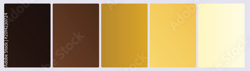 Photography Set of five nature harvest gradient cards in dark umber coffee goldenrod amber w