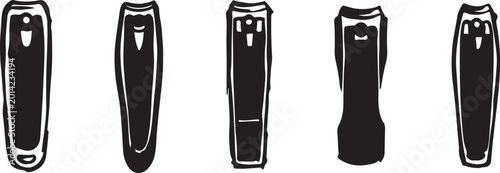 Cuadro en lienzo Black and white razor blades