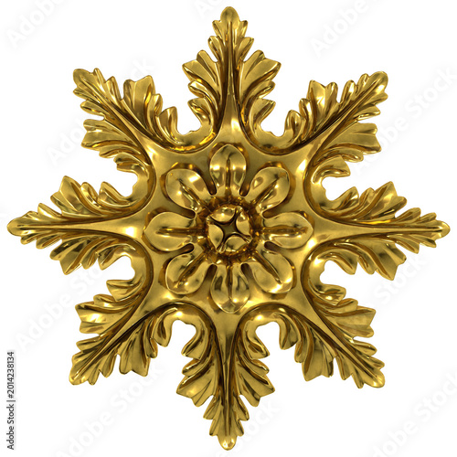 Golden Floral Ornament Decor