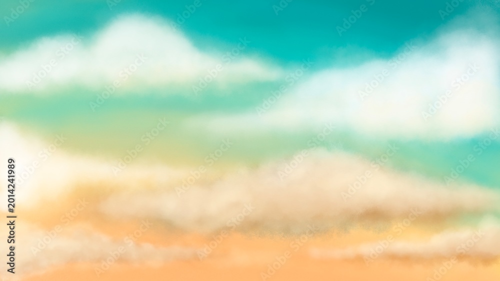 Fototapeta premium mint beach sky gradient background