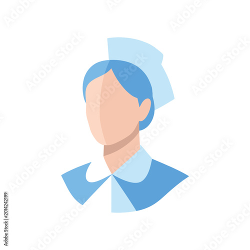 Nurse icon on White Background Vector Art Illustration on white background.