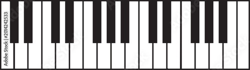 piano keys vector illustration