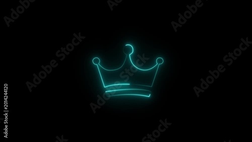 neon king queen crown animated king queen crown icon neon logo icon luxury 4k neon gold neon king queen crown animated king queen crown icon neon logo crown motion animation 4k video...