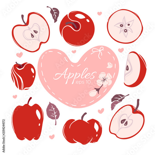 Collection of red apples
