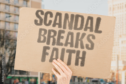 Cuadro en lienzo "Scandal Breaks Faith" Political scandals erode remaining public confidence in governance systems