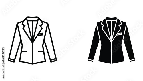 Foto Two elegant blazers with contrasting lapel designs