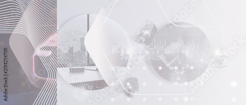 Abstract Digital Business Technology Background