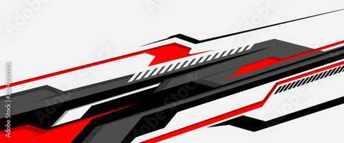 Fotografie Car decal wrap design vector