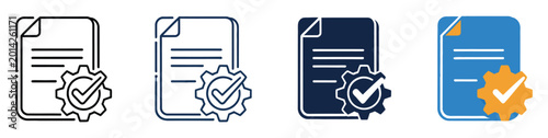 Tableau sur toile Functionality icon set, multi style collection, feature and system operation sym