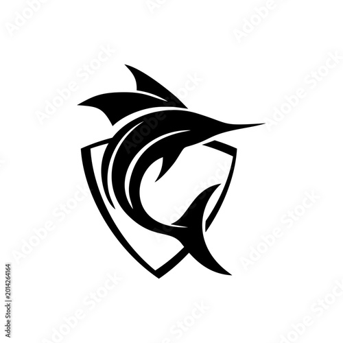 Abstract marlin fish logos in modern style. Perfect for brand identity, business logo, startup and corporate design use.