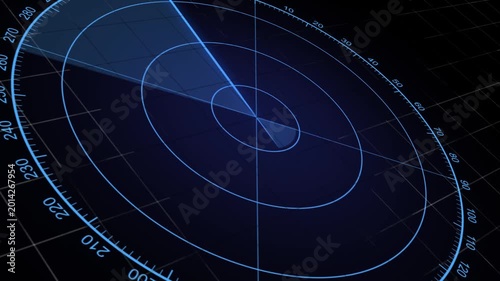 Animated a radar screen. Minimalistic radar screen with scanning. radar screen on grid background animation
