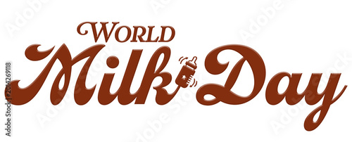 World Milk Day Poster Typography Text PNG Design