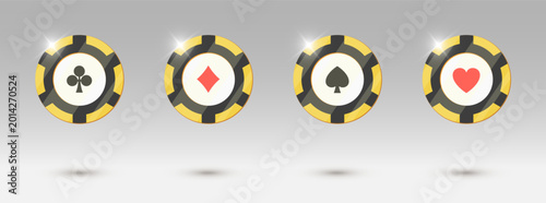 Obraz na płótnie VIP gold poker chip set
