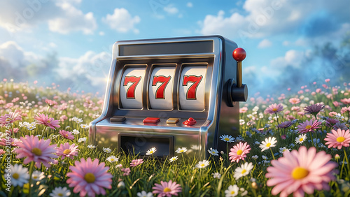 3d slot machine with 777 in casino vibes
