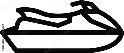 Foto Jet ski outline icon representing exhilarating aquatic adventures and dynamic su