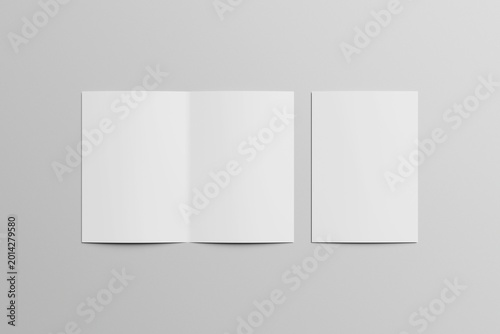 Blank Bifold Brochure