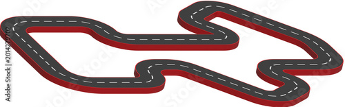Toy Car Race Track, Circuit Illustration