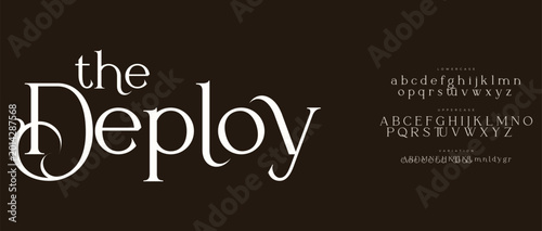 Φωτογραφία Elegant script font text saying the deploy