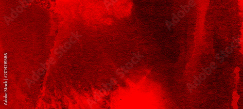 Photos Deep red abstract watercolor texture with bold paint strokes and fluid drips, showcasing organic patterns and intense color saturation on textured paper, excellent for artistic backgrounds