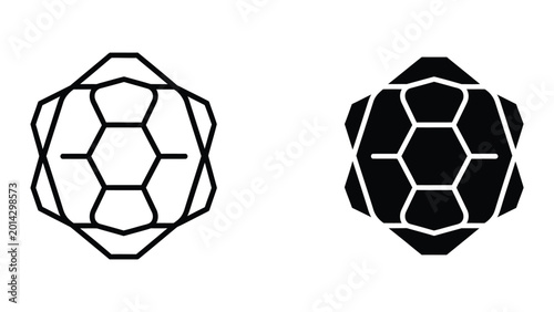 Black and white soccer ball with hexagon pattern