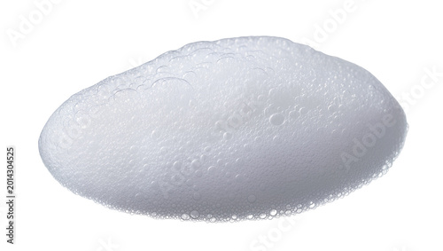 Fotografia Isolated white foam bubbles from soap, detergent, or shampoo, light and fluffy t