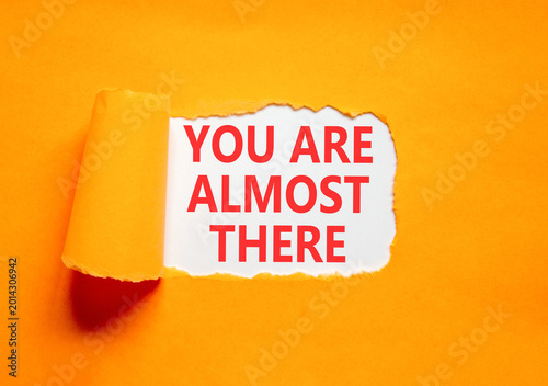 Canvastavla You are almost there words symbol