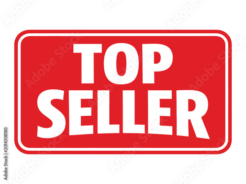 Top Seller Vector Design on Red Background