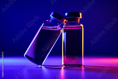 Obraz na płótnie Glp 1 medication vials for anti obesity peptide therapy