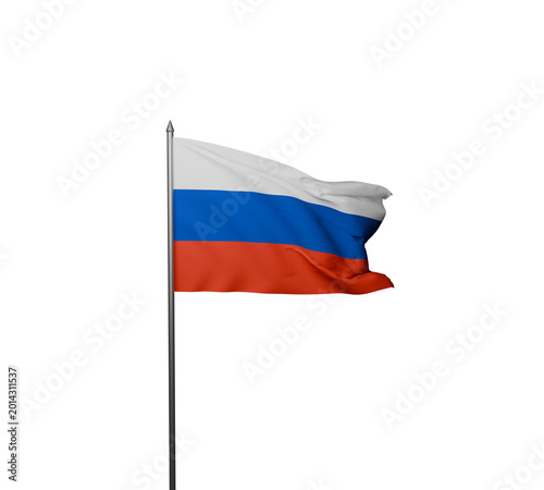 Foto russian flag isolated on white