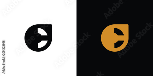 Bild auf Leinwand Strong and elegant letter C initials logo design