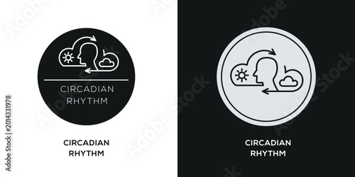Circadian Rhythm Icon Design, vector illustration.