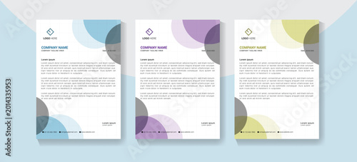 Elegant Minimal Business Letterhead Design Template with Soft Pastel Abstract Shapes and Clean Layout