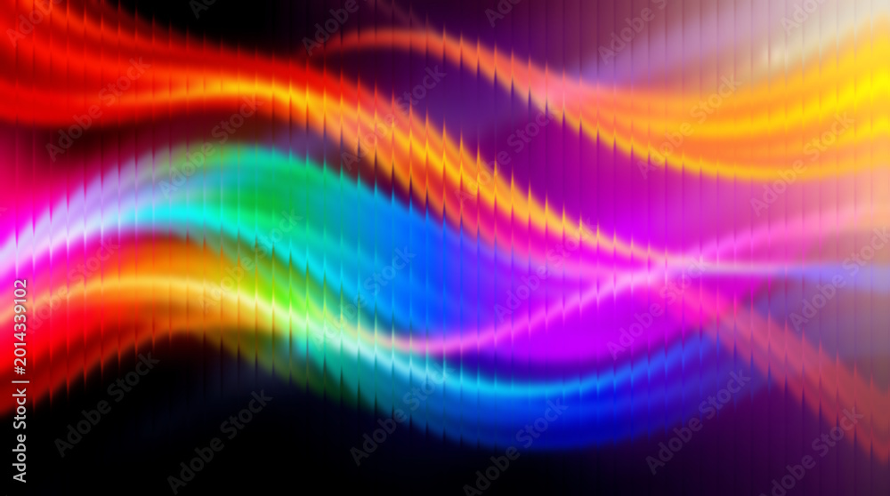 Obraz premium Abstract colorful wave pattern background for web design and social media, vibrant neon lights