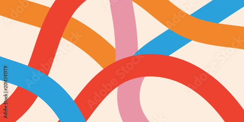 Vibrant interconnected arches abstract background
