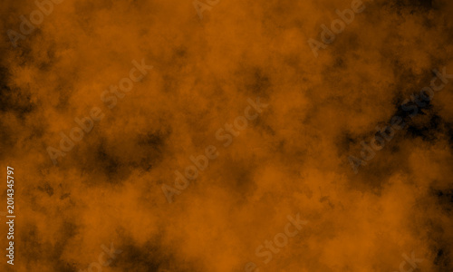 Orange Fire Mist Texture Background With Dark Dramatic Smoke Overlay