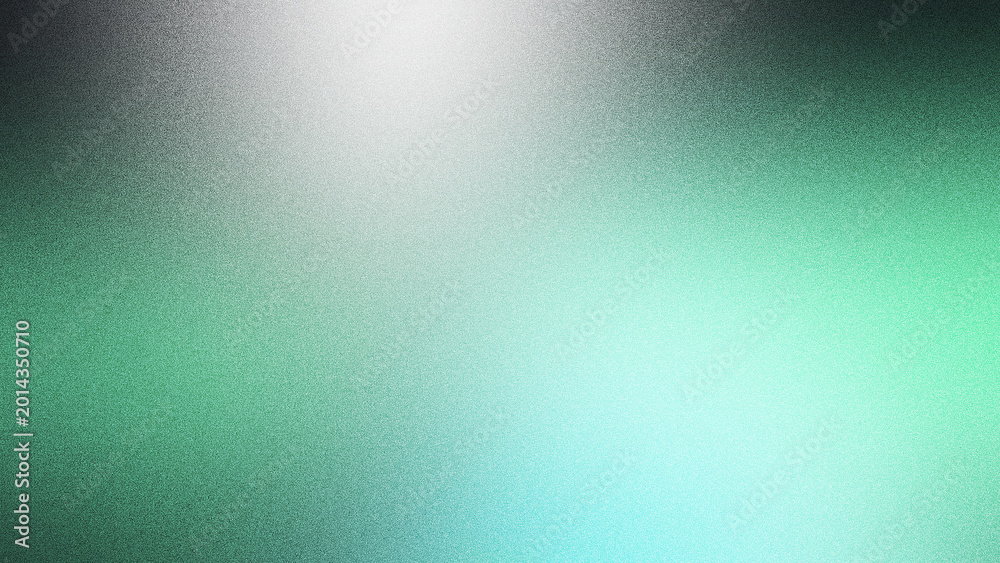 Obraz premium Vibrant green and blue gradient background with grainy texture and spotlight effect. Background.