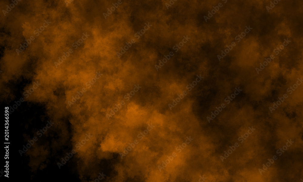 Fototapeta premium Abstract Dusty Fog Background With Burning Orange Smoke Overlay