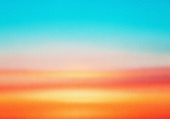 Keuken achterwand Turquoise Vibrant sunset horizon with soft blurred color gradients and a subtle grainy finish for artistic projects  © Ekram