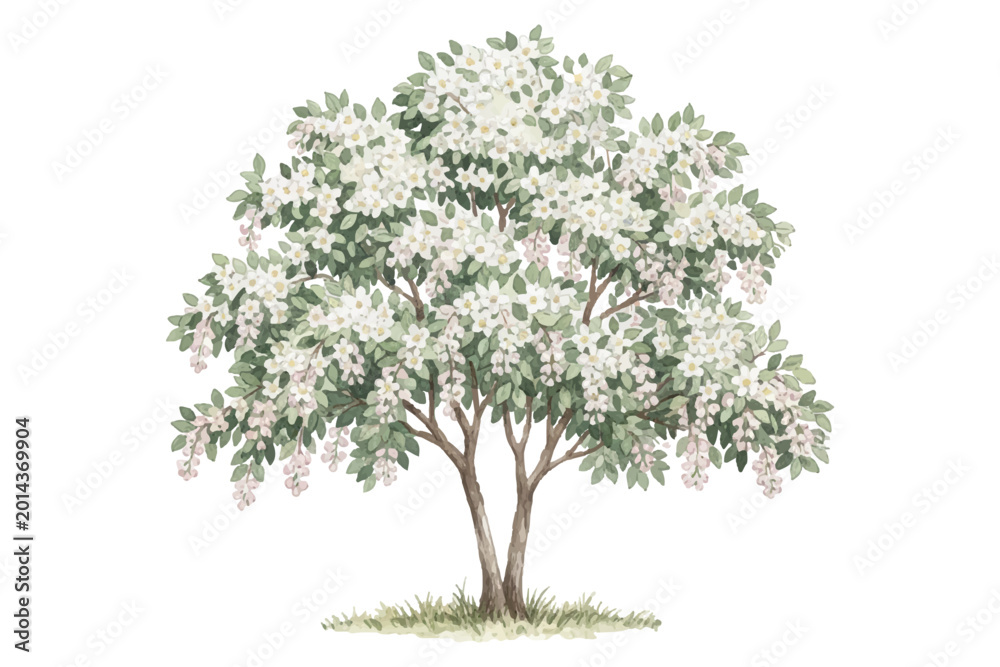 Obraz premium green tree isolated on white