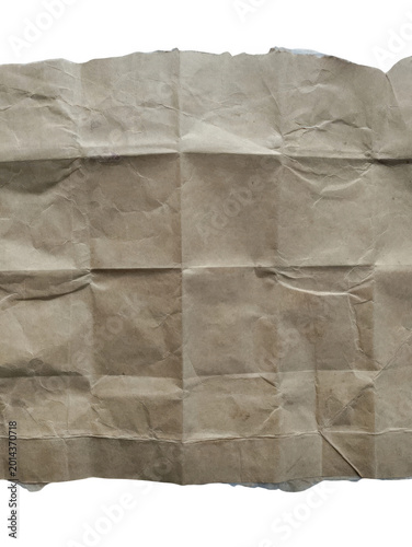 Old torn parchment paper with frayed edges