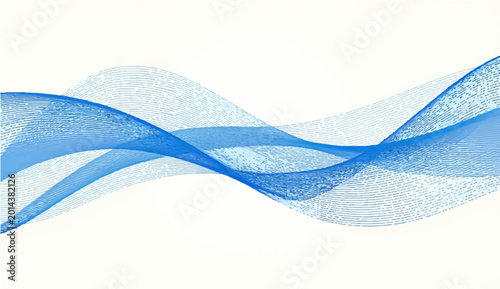 Foto Dynamic, flowing blue lines elegantly traverse the frame, evoking a sense of fluid movement and tranquility